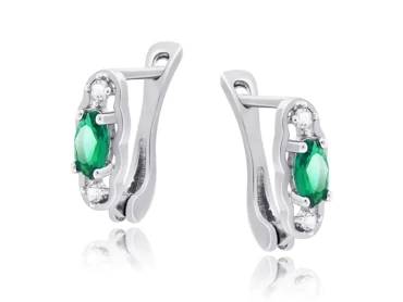 srebrne kolczyki z cyrkoniami