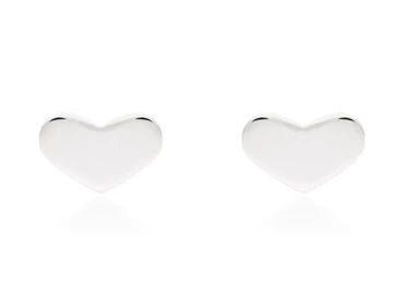 srebrne kolczyki serca