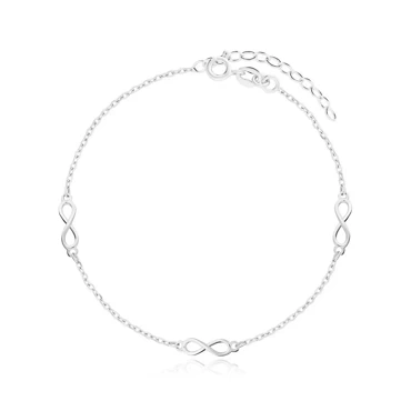 srebrna bransoletka celebrytka znak nieskończoności
