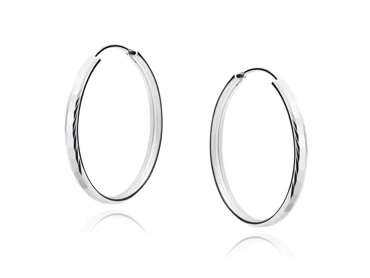 srebrne kolczyki koła 43 mm