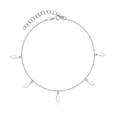 srebrna bransoletka z rombami